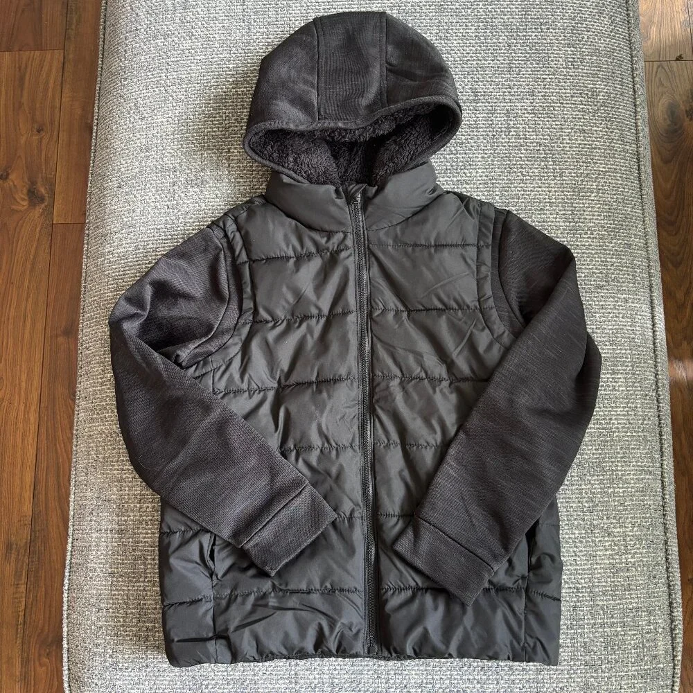 Old Navy Boys Hybrid Puffer Vest Jacket Size M 8 Quilted Winter Warm